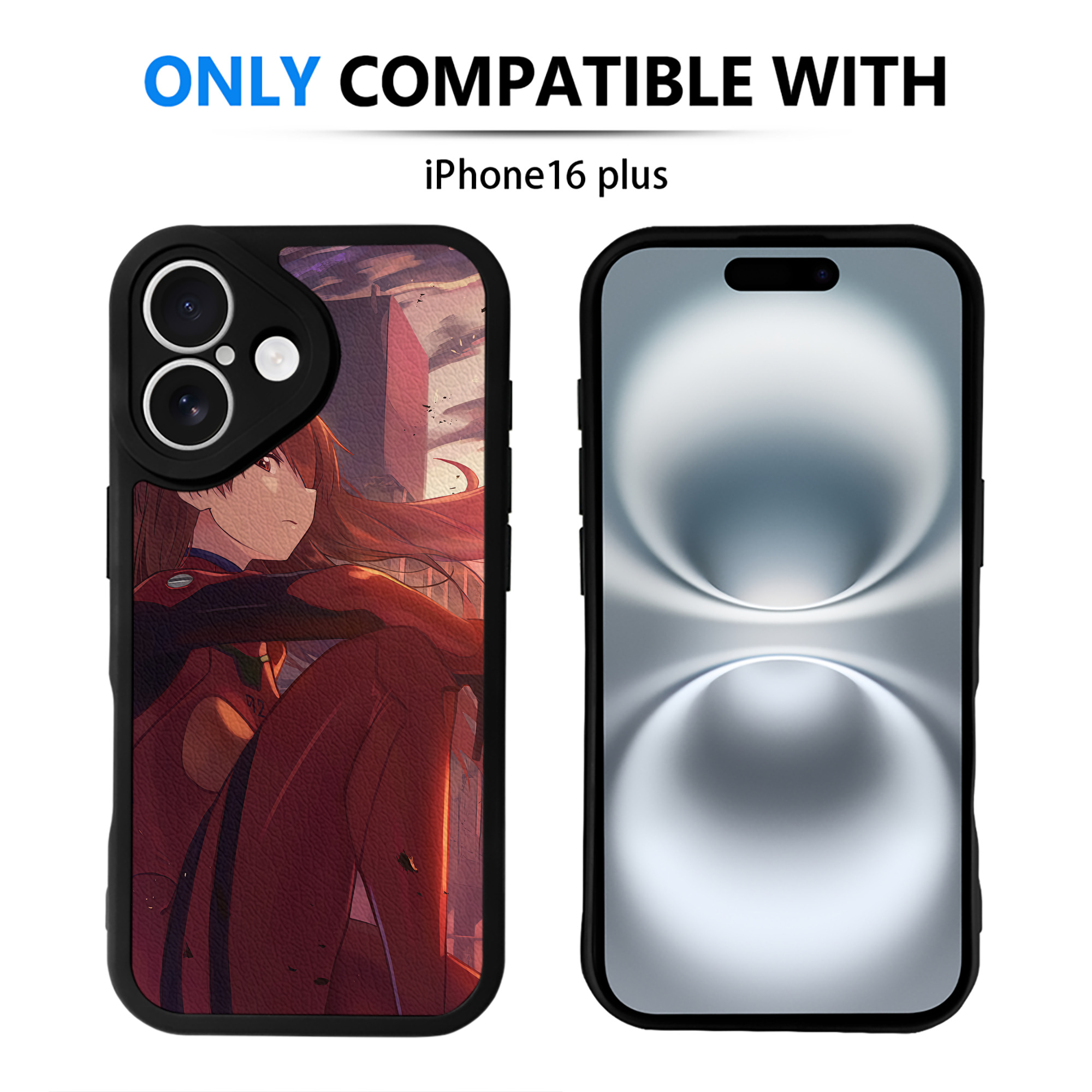 （画像用） EVA 新世紀エヴァンゲリオン 【iPhone 16シリーズ対応】シリコンスマホケース（レザー調） 材質：シリコン